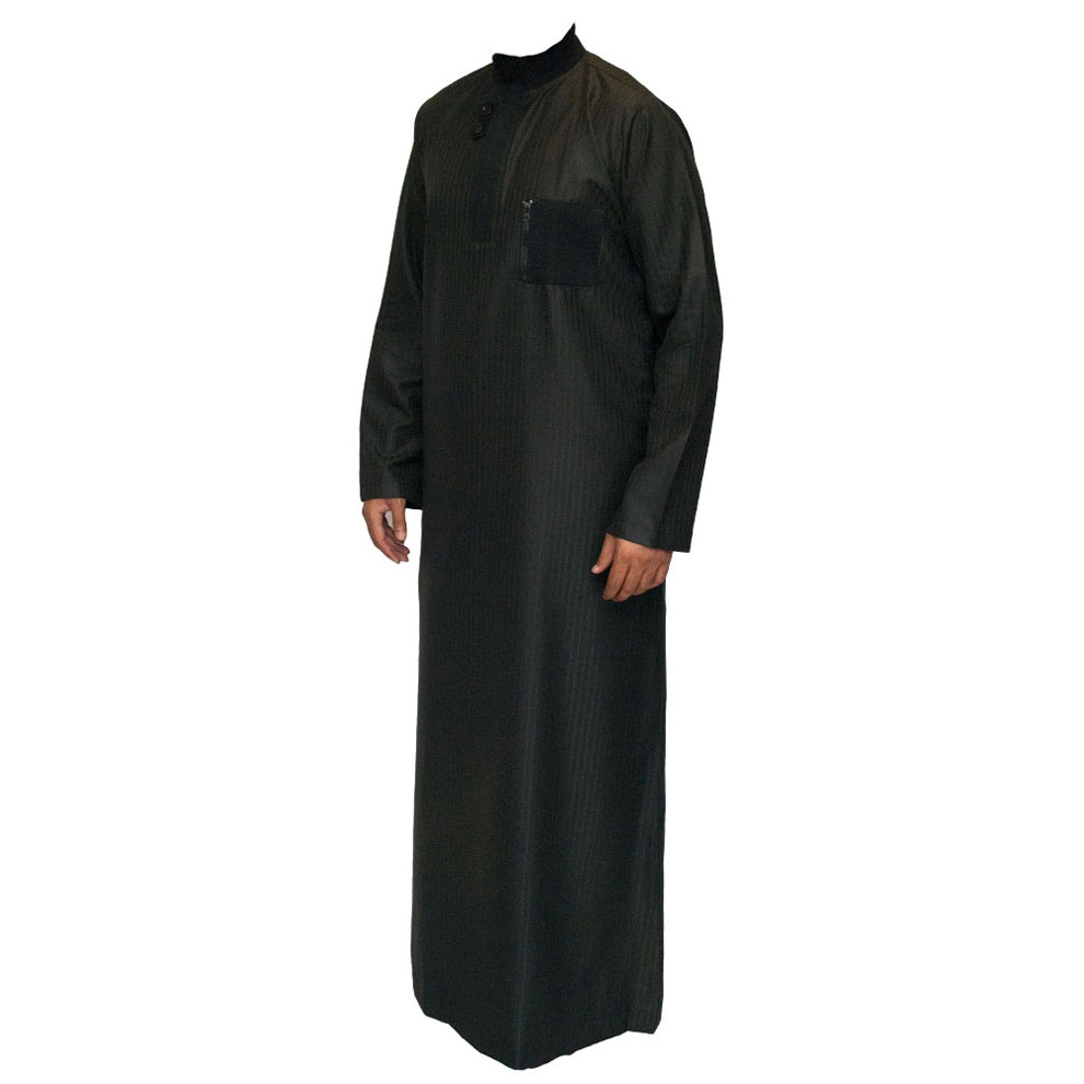 Black Double Loopy Muslim Jubba Thobe