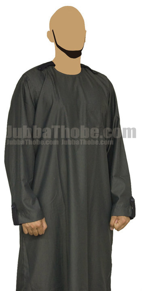 Black Jubba Thobe With Omani Style