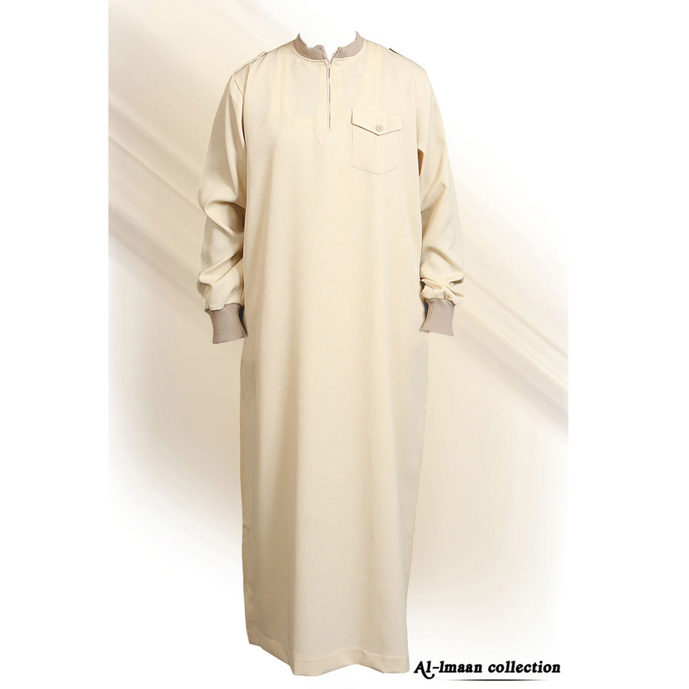 Cream Coller Jumper Cuff Jubba Thobe